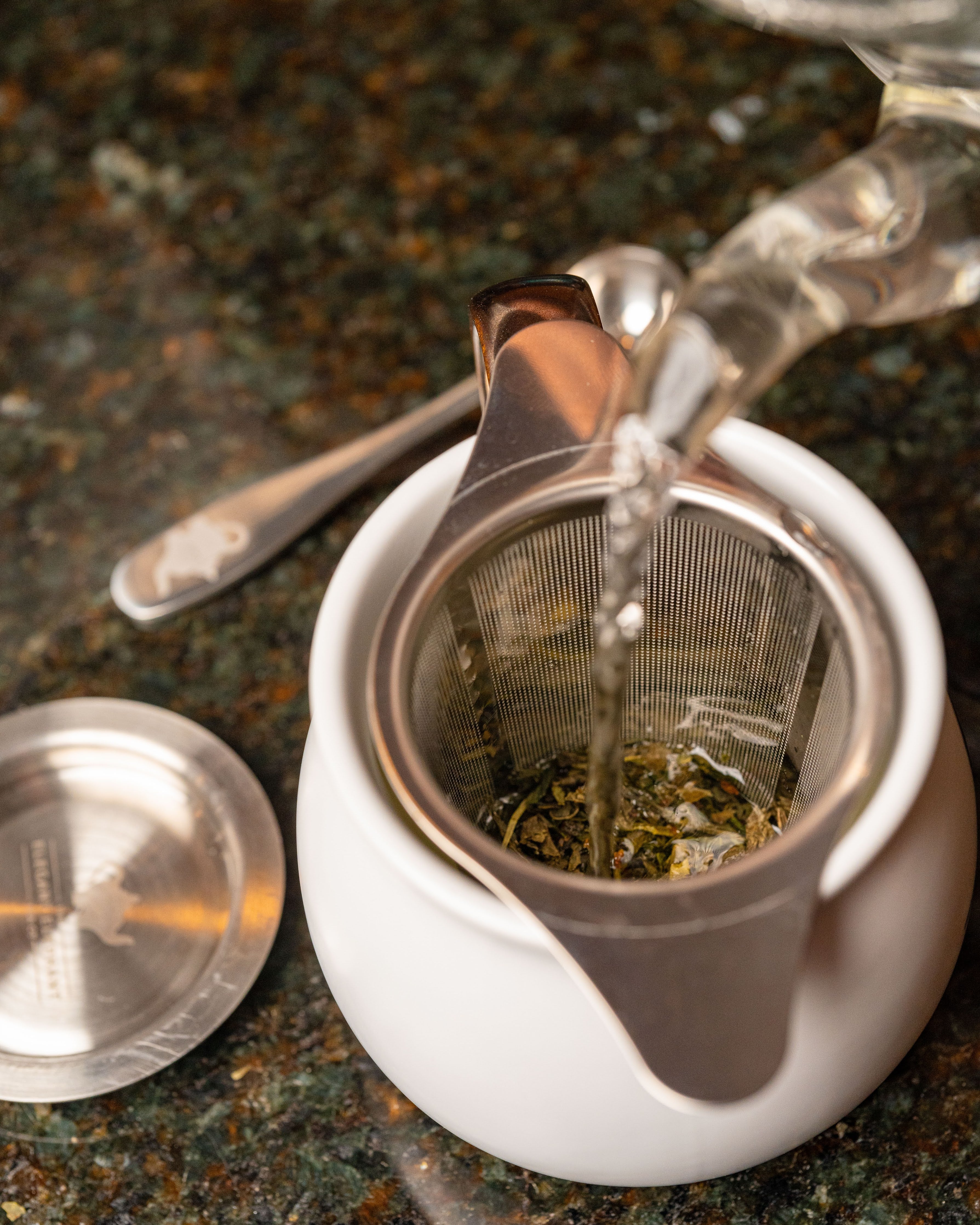 luxury tea infuser with lid